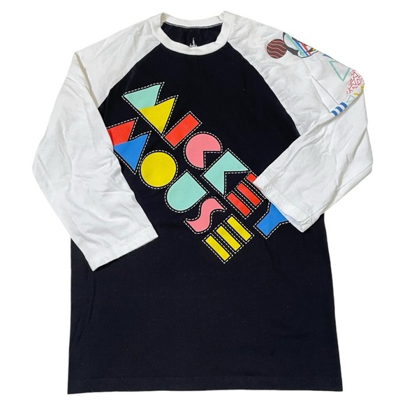 Disney Tops - Disney Parks retro print raglan sleeve shirt small